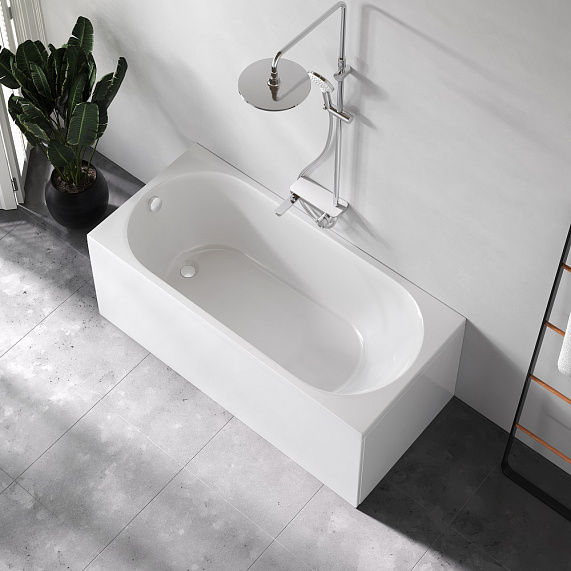 Ванна акриловая 150x70 AM.PM Moxie W9MA-150-070W-A2ROFL с каркасом и слив-переливом, белая-1