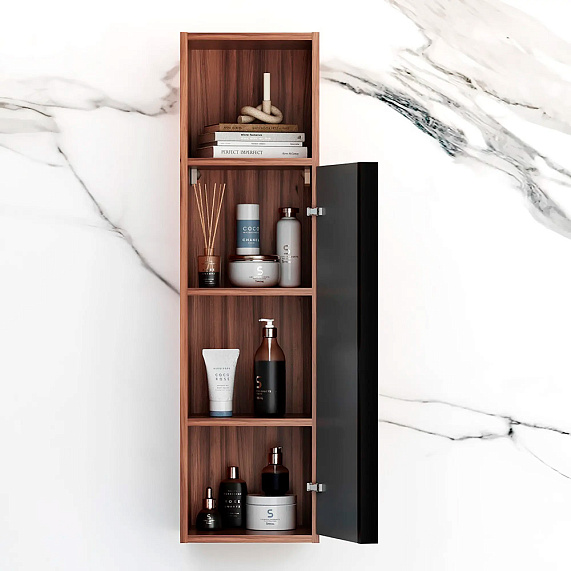 Шкаф-пенал для ванной 30 AM.PM Stern M7LCHR0306GM навесной с полкой, под дерево-4