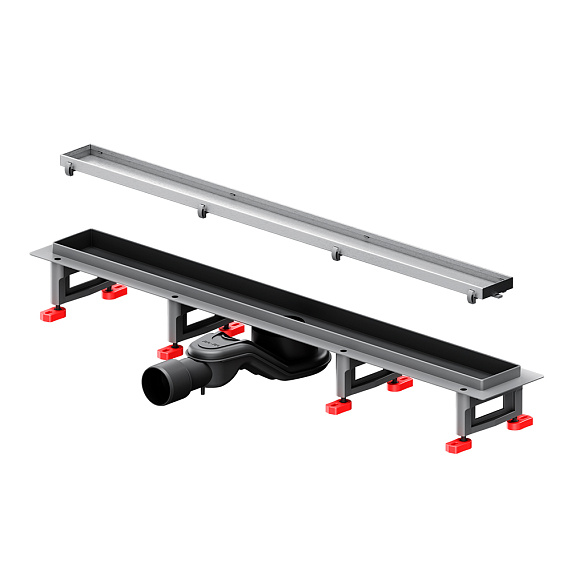 Душевой трап (лоток) 70 AM.PM MasterFlow W01SC-U11-070-04SB комбинированный затвор со стальной матовой решеткой под плитку-20