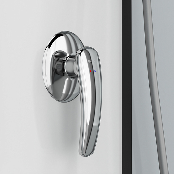 Душевая кабина 90x90 AM.PM Joy W85C-001-090GT профиль графит матовый, низкий поддон-4