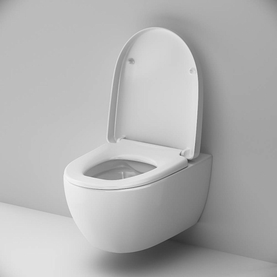 Унитаз подвесной AM.PM Awe C111700SC безободковый с сиденьем микролифт, белый-2