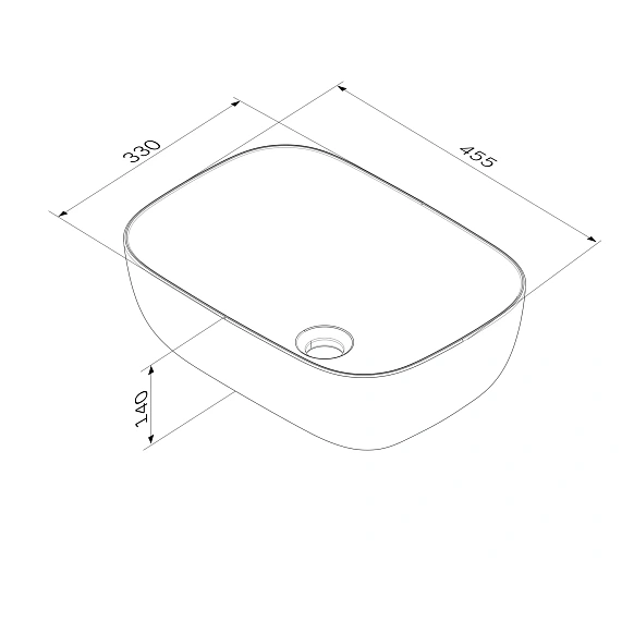 Раковина накладная 45 AM.PM Struktura M9SWCC0451GM серая-3