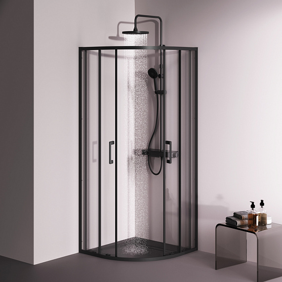 Душевое ограждение без поддона 80x80 AM.PM Above W9XG-401-8080-BT профиль черный-2