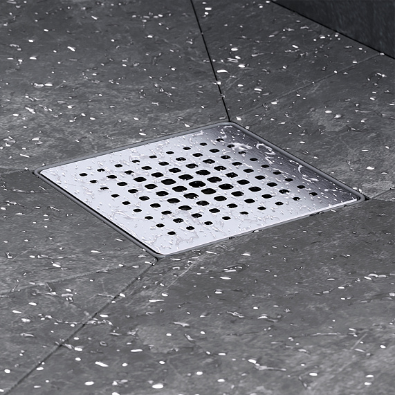 Душевой трап 10x10 AM.PM PrimeFlow W02BD-P11-010-01SB гидрозатвор со стальной матовой решеткой-6