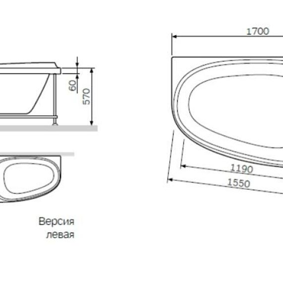Ванна акриловая 170x110 AM.PM Like W80A-170R110W-A