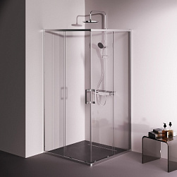 Душевое ограждение без поддона 100x100 AM.PM Above W9XG-403-100100-MT профиль серебристый