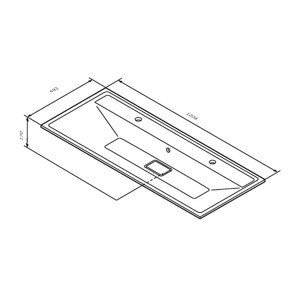 Раковина мебельная 120 AM.PM Inspire 2.0 M50AWPX1201WG белая встраиваемая