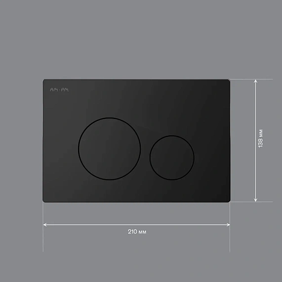 Клавиша смыва для инсталляции AM.PM Pro L I049038 пневматическая черная матовая-4