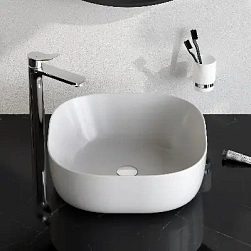 Раковина накладная 43 AM.PM Struktura M9SWCC30430WG белая глянцевая