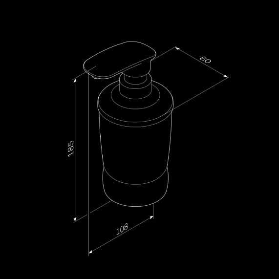 Дозатор для мыла настольный стеклянный AM.PM Sensation A3031900 хром-5