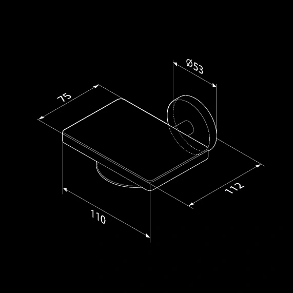 Мыльница стеклянная настенная AM.PM X-Joy A85A34200 хром-7