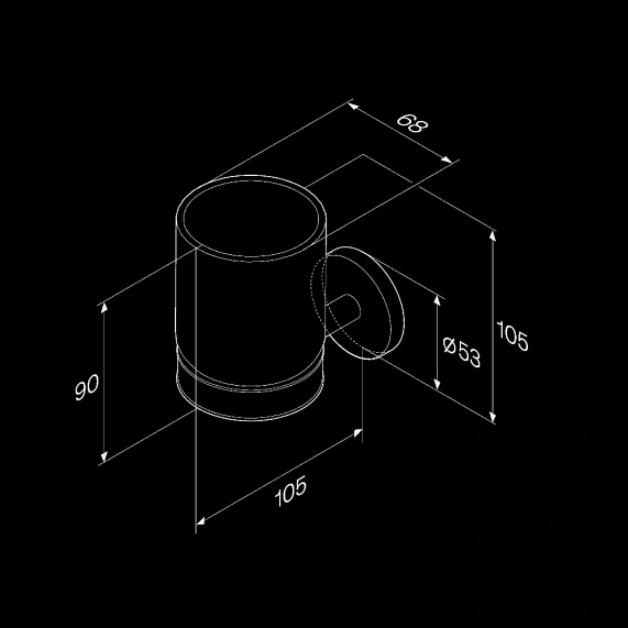 Стакан для зубных щеток настенный AM.PM X-Joy A85A34300 стеклянный, хром-7