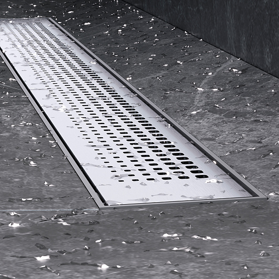 Душевой трап (лоток) 80 AM.PM PrimeFlow W02SC-P11-080-01SB комбинированный затвор со стальной матовой решеткой-6