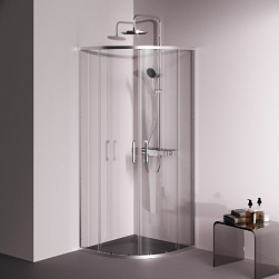 Душевое ограждение без поддона 80x80 AM.PM Above W9XG-401-8080-MT профиль серебристый