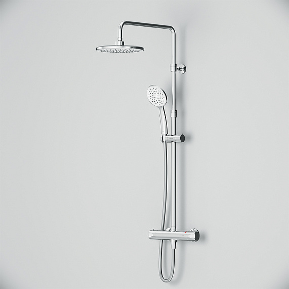 Душевая система AM.PM Crave F079C400 стойка с тропическим душем, термостатом, смесителем, хром-6