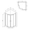 Душевой уголок с поддоном 90x90 AM.PM X-Joy W88G-205-090MT профиль матовый