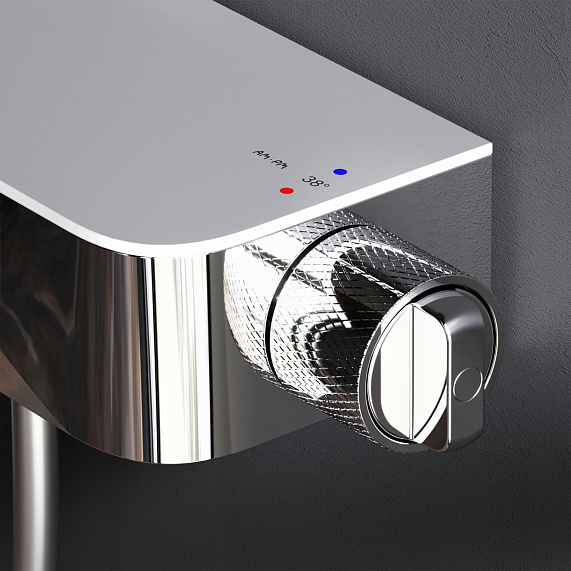 Душевая система AM.PM Func F078F200 стойка с тропическим душем, термостатом, смесителем, хром-3