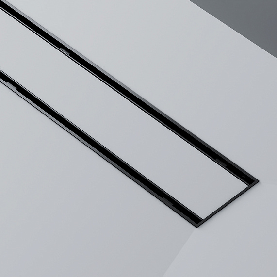 Душевой трап (лоток) 90 AM.PM PrimeFlow W02SC-U11-090-04BM комбинированный затвор с черной матовой решеткой под плитку-17