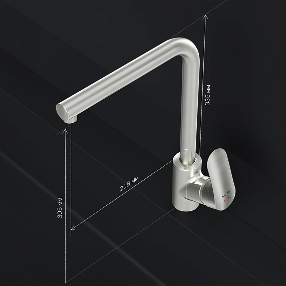 Смеситель для кухни AM.PM Like F8005011 высокий, сатин-6