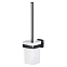 Ершик для унитаза AM.PM Gem A9033422 со стеклянной настенной подставкой, черный