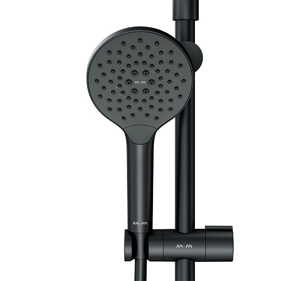 Душевая система AM.PM Moxie F079M722 стойка с тропическим душем, смесителем, черная-10