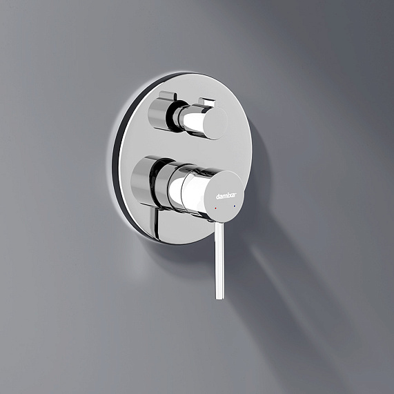 Встраиваемая душевая система Damixa Scandinavian Pure 936510000 хром: тропический верхний душ, ручной душ, излив-3