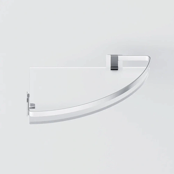 Полка в ванную угловая AM.PM Sense L A7456100 серебристый металл, стекло-2