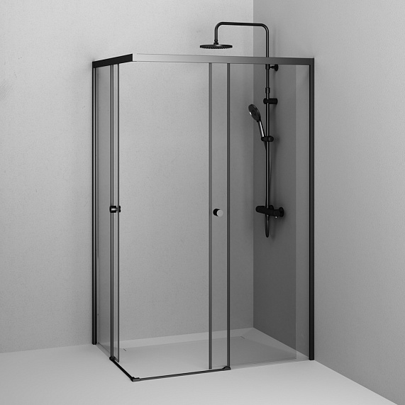 Душевое ограждение без поддона 90x120 AM.PM X-Joy W94G-403-120290-BT1K профиль черный матовый-4
