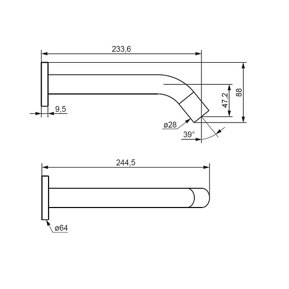 Смеситель для раковины Damixa Scandinavian Pure 360270300 встраиваемый-4