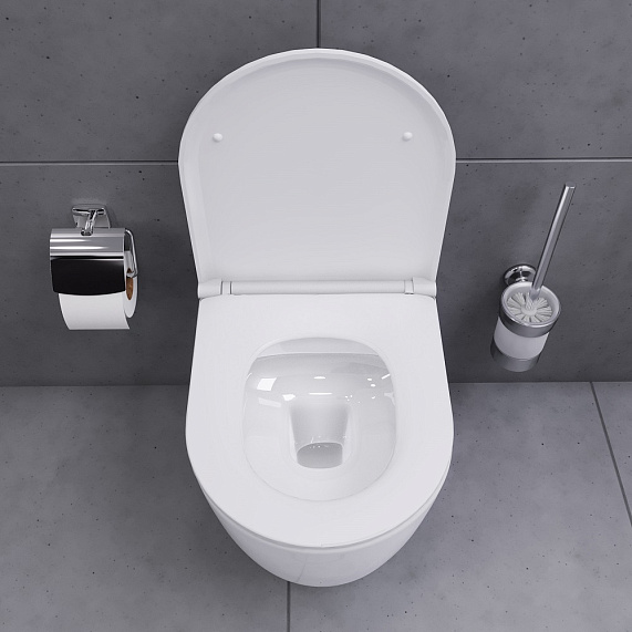Унитаз подвесной Damixa Sirius DX86C1700SC безободковый с сиденьем микролифт
