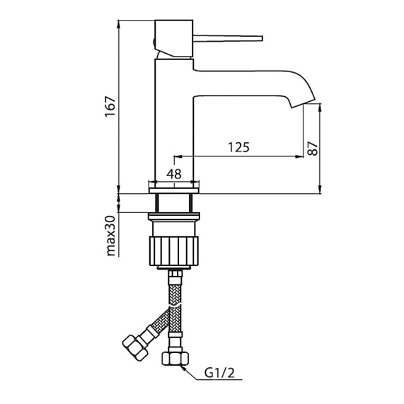 Смеситель для раковины (умывальника) Damixa Sirius 860210000 хром-5