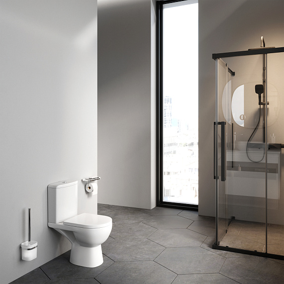 Унитаз напольный AM.PM Sunny C85C8600SC безободковый с сиденьем микролифт, белый-2