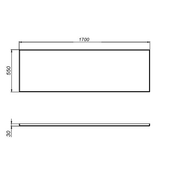 Ванна акриловая 170x70 AM.PM Sense W76A-170-070W-A белая глянцевая-1