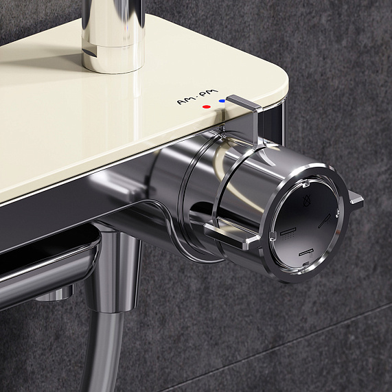 Душевая система AM.PM Moxie F079M700 стойка с тропическим душем, смесителем, хром-4