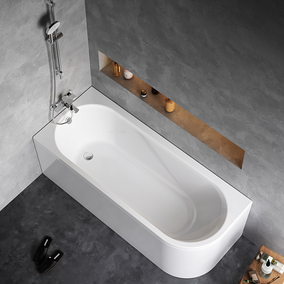 Ванна акриловая 170x70 AM.PM X-Joy W94A-170L70W-A угловая левосторонняя белая глянцевая