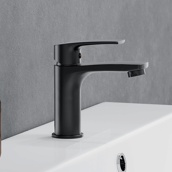 Смеситель для раковины (умывальника) Damixa Eclipse 2.0 480210300 черный-1