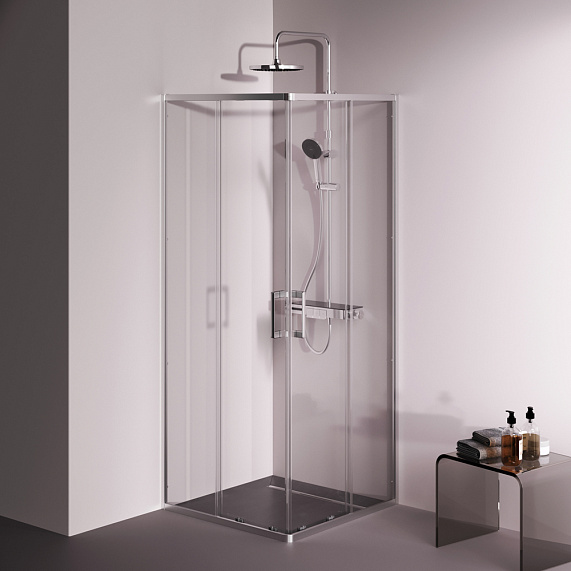 Душевое ограждение без поддона 80x80 AM.PM Above W9XG-403-8080-MT профиль серебристый