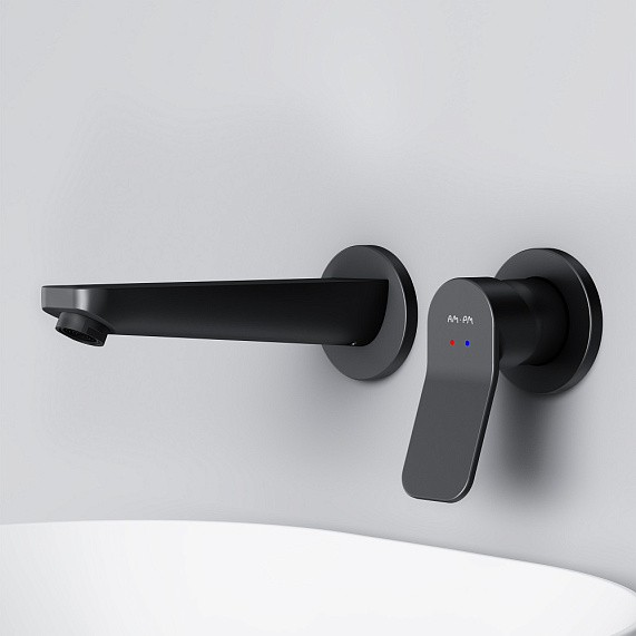 Смеситель для раковины (умывальника) AM.PM X-Joy F85A72622 черный встраиваемый-3