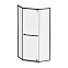 Душевое ограждение без поддона 90x90 AM.PM Gem W90G-405-9090-BT профиль черный