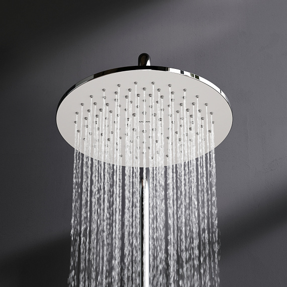 Душевая система AM.PM Gem F0790420 стойка с тропическим душем, термостатом, хром-4