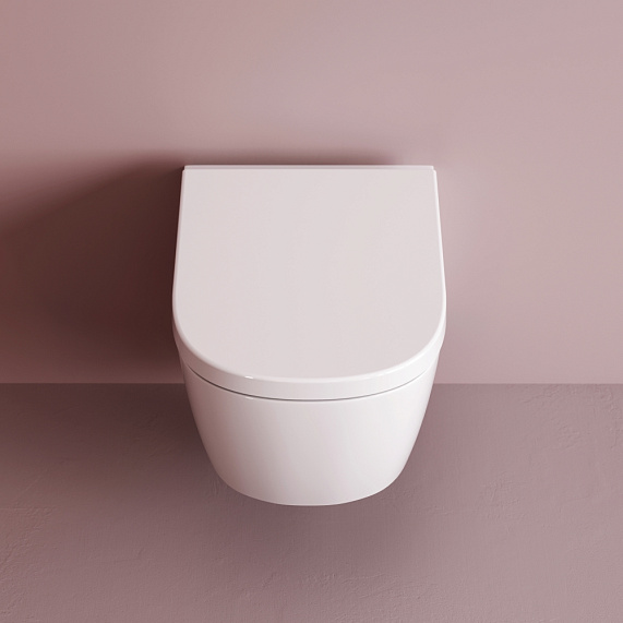 Унитаз подвесной AM.PM Libre C601901SC торнадо безободковый с сиденьем микролифт, белый-5