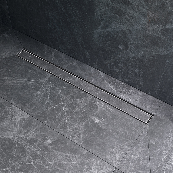 Душевой трап (лоток) 80 AM.PM MasterFlow W01SC-U11-080-04SB комбинированный затвор со стальной матовой решеткой под плитку-10