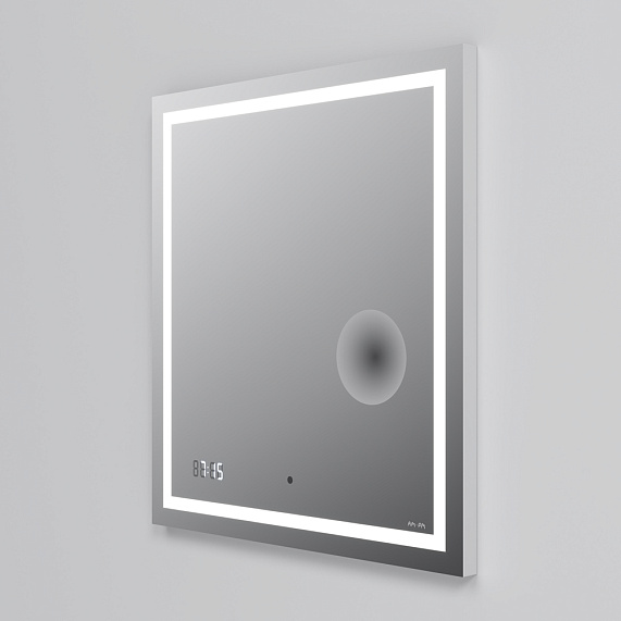 Зеркало с подсветкой в ванную прямоугольное 65 AM.PM Gem M91AMOX0653WG сенсорное с часами и косметическим зеркалом-5