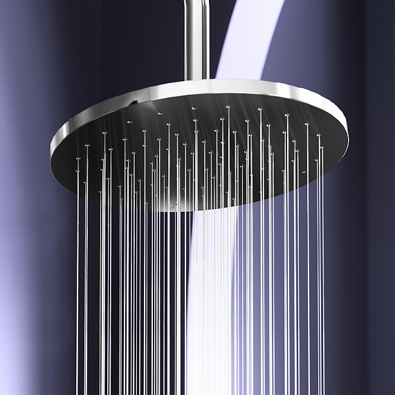 Душевая система Damixa Option DX218091000 стойка с тропическим душем, термостатом, смесителем, хром-3