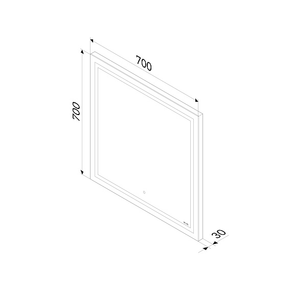 Зеркало с подсветкой в ванную прямоугольное 70 AM.PM Gem M91AMOX0701WG сенсорное-9
