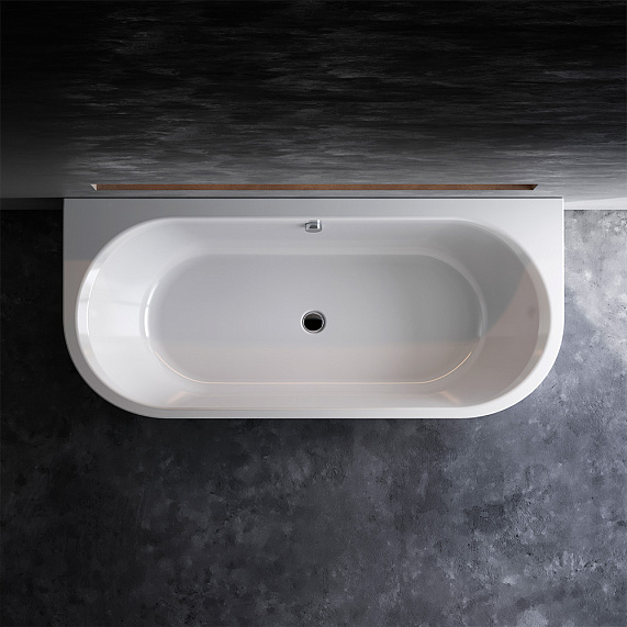 Ванна акриловая закругленная 170x75 AM.PM X-Joy W94A-170U75W-ARP белая глянцевая, комплект c каркасом, панелью-1