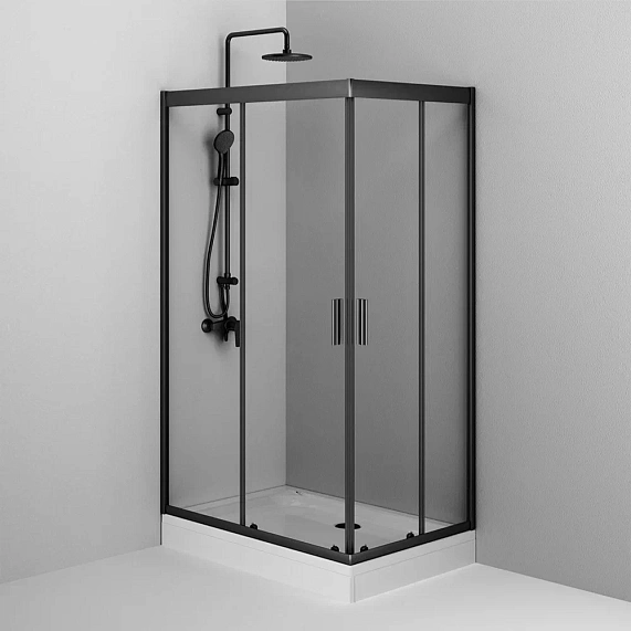 Душевое ограждение без поддона 120х80 AM.PM Gem W90G-404-120280-BT профиль черный матовый-3