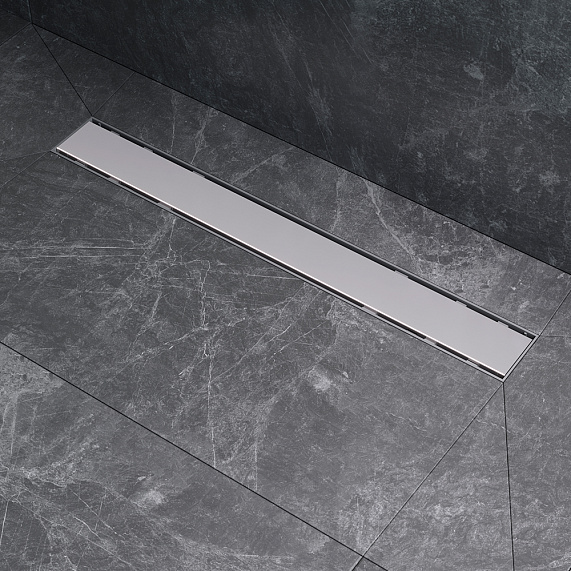 Душевой трап (лоток) 60 AM.PM PrimeFlow W02SC-U11-060-04SB комбинированный затвор со стальной матовой решеткой под плитку-11