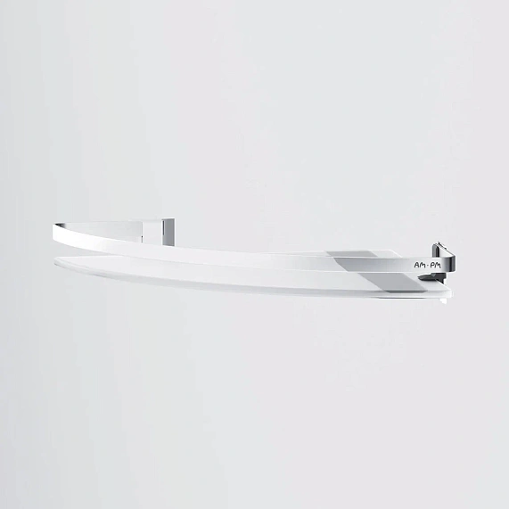 Полка в ванную угловая AM.PM Sense L A7456100 серебристый металл, стекло-3