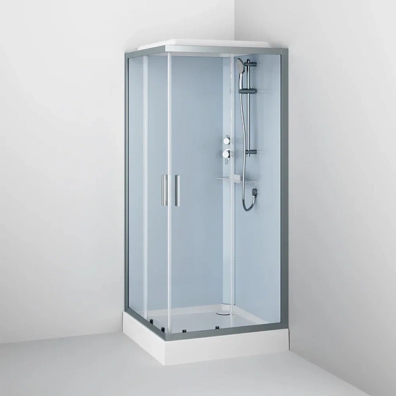 Душевая кабина 90x90 AM.PM Gem W90C-403-090MT профиль серебристый, низкий поддон-3